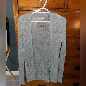 Grey knit cardigan